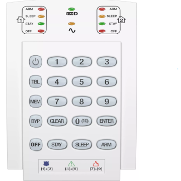 Keypad module K10V 10-Zone Hardwired LED Vertical