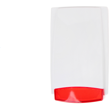 Outdoor siren MR100 white with red flash